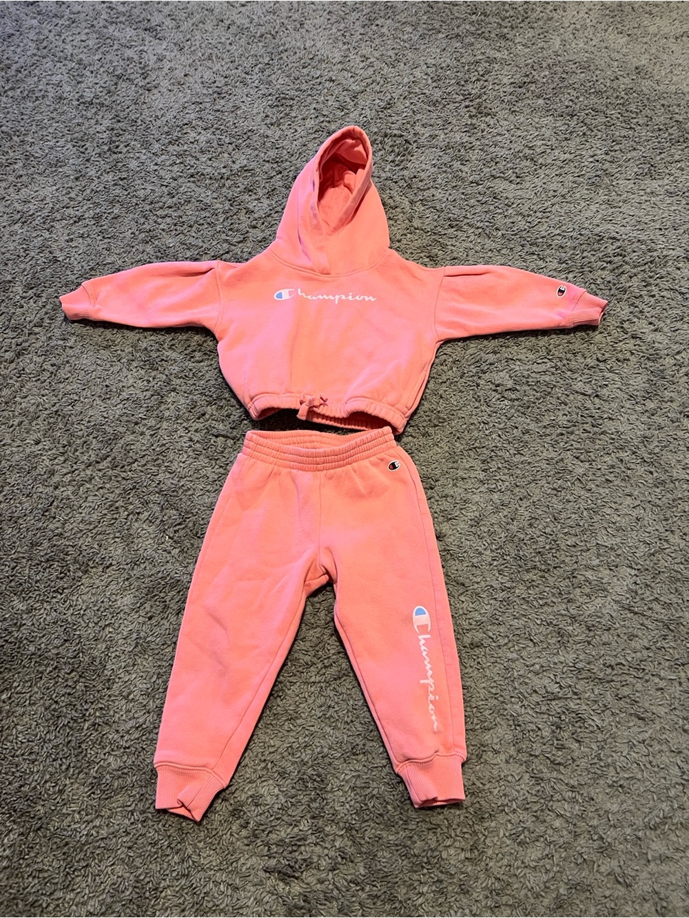 Champion Kids Coral Joggers & Hoodie Set